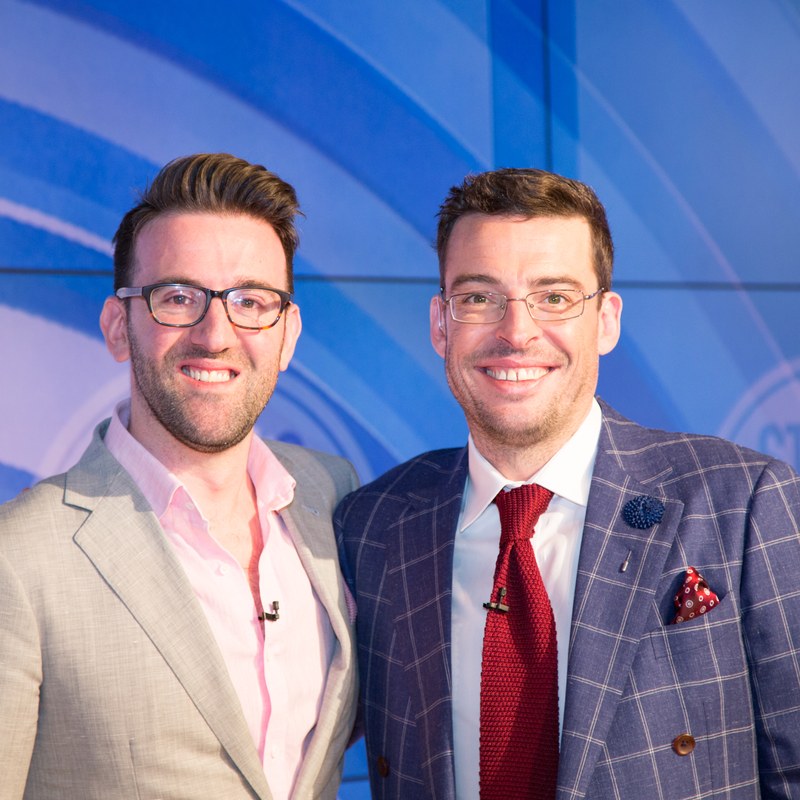 Carl with Joe Hildebrand on the Studio 10 set