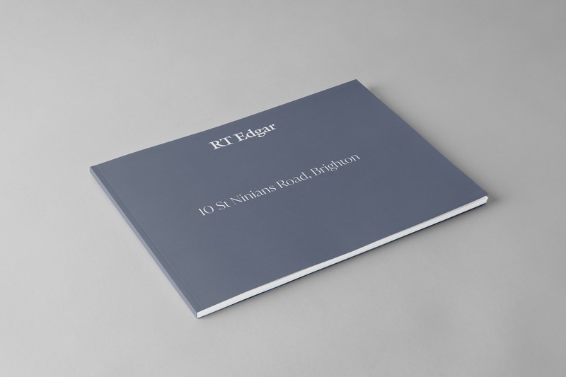 RT Edgar property brochure with a pale blue cover